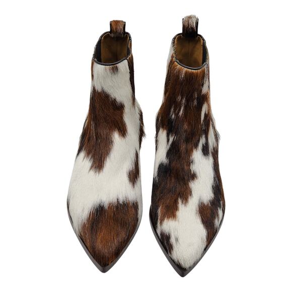Christian Louboutin Cheliviss Low Boots - Hair-on Calf - Brown White - 41 $1795 - Picture 4 of 8